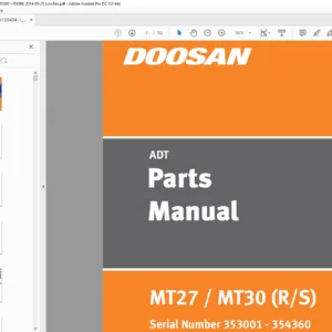 Daewoo Doosan ADT MT27  MT30 (RS) Parts Manual - PDF DOWNLOAD