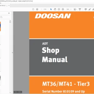Daewoo Doosan ADT MT36MT41 - Tier3 Shop Manual -PDF DOWNLOAD