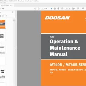 Daewoo Doosan ADT MT40B  MT40B SERIES II Operation & Maintenance Manual -  PDF DOWNLOAD