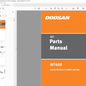Daewoo Doosan ADT MT40B Parts Manual MX159545-1 - PDF DOWNLOAD