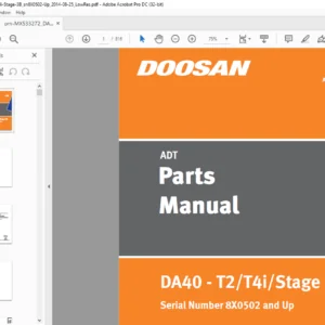 Daewoo Doosan DA40 - T2T4iStage 3B Parts Manual MX533272  - PDF DOWNLOAD