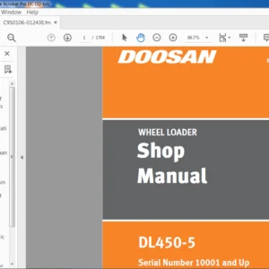 Daewoo Doosan DL450-5 Shop Manual Serial Number 10001 and Up – PDF DOWNLOAD