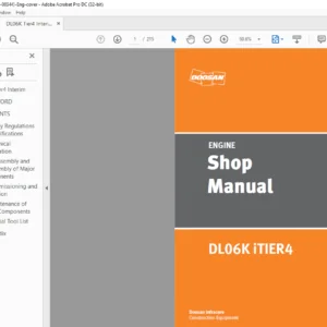 Daewoo Doosan ENGINE DL06K iTIER4 ENGINE Shop Manual 950106-00344 - PDF DOWNLOAD