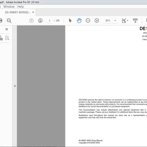 Daewoo Doosan excavator DE12TIS Shop Manual 65.99897-8095 – PDF DOWNLOAD