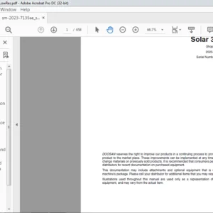 Daewoo Doosan Excavator Solar 330LC V SHOP MANUAL – PDF DOWNLOAD