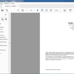   Daewoo Doosan Excavator Solar 340LC-V Operation and Maintenance Manual 022-00025E – PDF DOWNLOAD