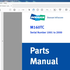 Daewoo Doosan M160TC Parts Manual Serial Number 1001 to 2000 – PDF DOWNLOAD