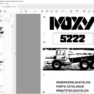Daewoo Doosan MOXY 5222 PARTS CATALOGUE MANUAL  - PDF DOWNLOAD