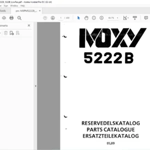Daewoo Doosan MOXY 5222B PARTS CATALOGUE MANUAL - PDF DOWNLOAD