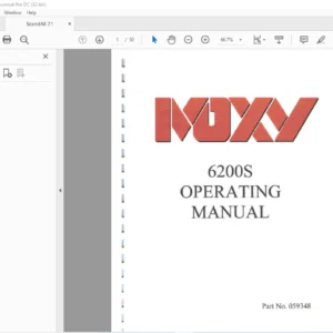 Daewoo Doosan MOXY 6200S OPERATING MANUAL  -  PDF DOWNLOAD