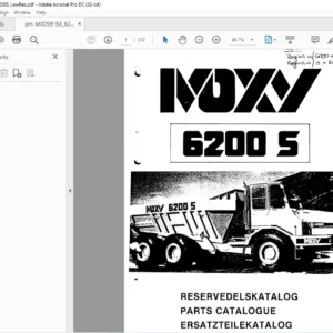Daewoo Doosan MOXY 6200S PARTS CATALOGUE MANUAL - PDF DOWNLOAD