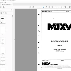 Daewoo Doosan MOXY MT40 PARTS CATALOGUE MANUAL - PDF DOWNLOAD