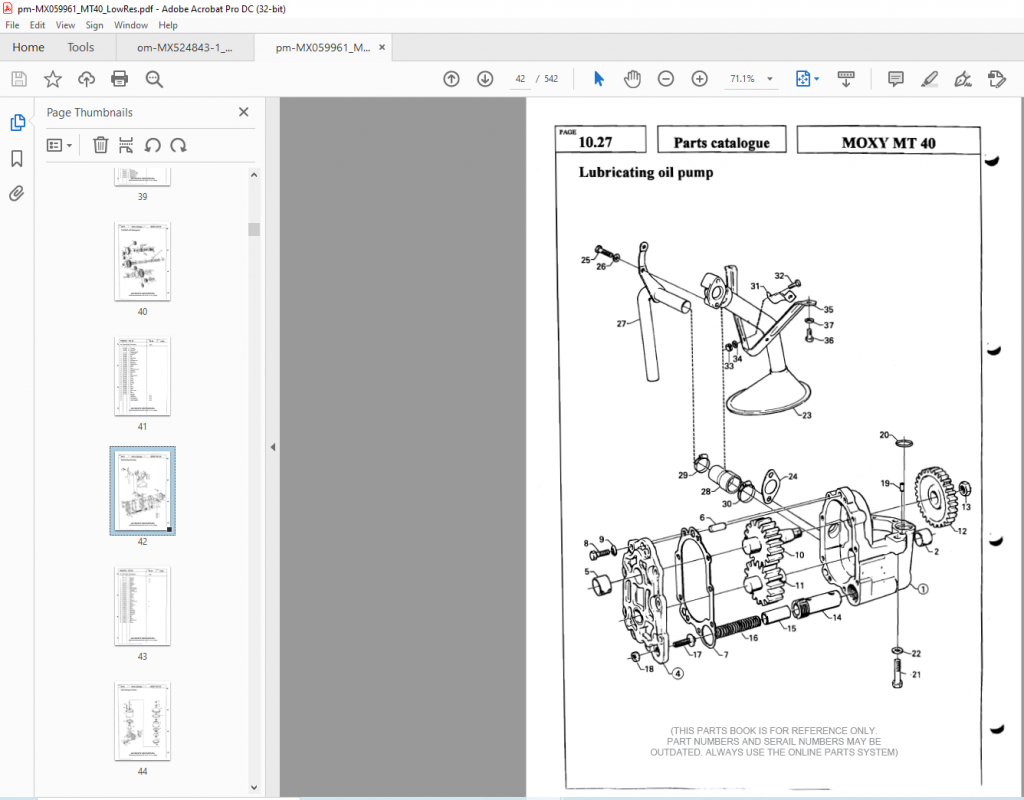 Daewoo Doosan MOXY MT40 PARTS CATALOGUE MANUAL - PDF DOWNLOAD ...