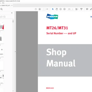 Daewoo Doosan  MT26  MT31 Shop Manual MX991003  - PDF DOWNLOAD