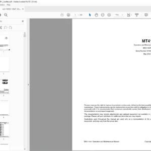 Daewoo Doosan MT41 Operation and Maintenance Manual MX511847 - PDF DOWNLOAD