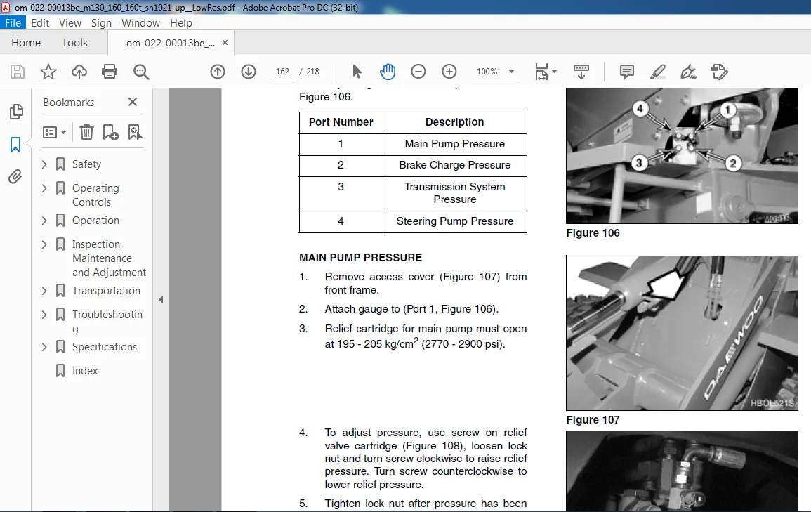 Daewoo Doosan Mega 130160160TC Operation and Maintenance Manual 022-00013BE โ PDF DOWNLOAD - Image 4