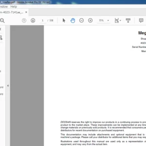 Daewoo Doosan Mega 160O Shop Manual 4023-7141AE – PDF DOWNLOAD