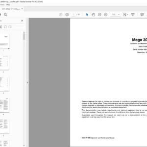 Daewoo Doosan Mega 300-III Operation and Maintenance Manual 2022 – 7133E – PDF DOWNLOAD