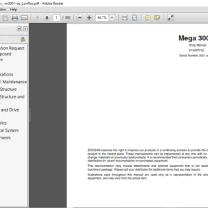 Daewoo Doosan Mega 300-V Shop Manual K1003701E – PDF DOWNLOAD