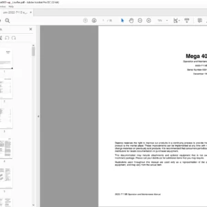 Daewoo Doosan Mega 400-III Operation and Maintenance Manual 2022 – 7113E – PDF DOWNLOAD