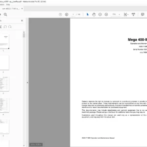 Daewoo Doosan Mega 400-III PLUS Operation and Maintenance Manual 4022 – 7160E – PDF DOWNLOAD