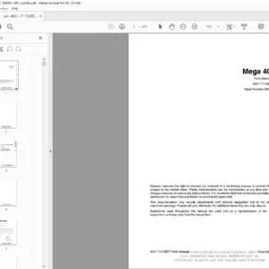 Daewoo Doosan Mega 400-III Parts Manual 4021 – 7113EF – PDF DOWNLOAD