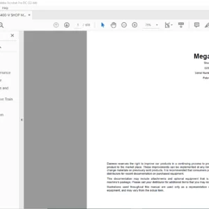 Daewoo Doosan Mega 400-V shop manual 023-00040E – PDF DOWNLOAD