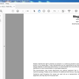 Daewoo Doosan Mega 400 parts manual 4021- 7069EF – PDF DOWNLOAD