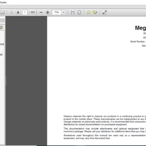Daewoo Doosan Mega Mega 300-V Shop Manual 023-00041AE – PDF DOWNLOAD