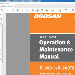 Daewoo Doosan WHEEL LOADER DL200-5DL200TC-5 Operation & Maintenance Manual – PDF DOWNLOAD