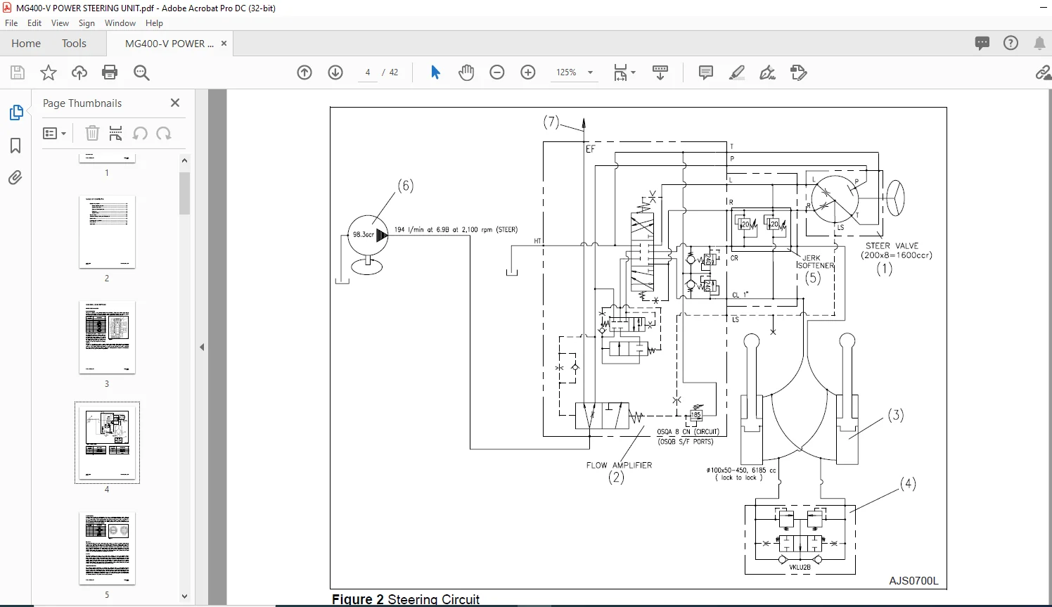 Daewoo Doosan MG 400-V 9POWER STEERING UNIT manual – PDF DOWNLOAD - Image 4