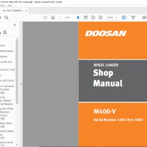 Daewoo Doosan MG 400-V shop 023-00040AE-1manual – PDF DOWNLOAD