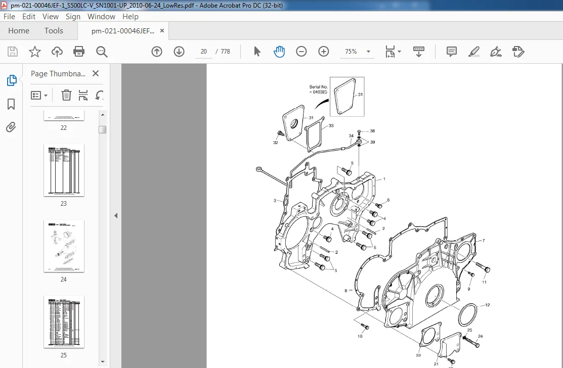 Daewoo Doosan excavator Solar 500LC-V parts manual Serial Number 1001 and Up - PDF DOWNLOAD - Image 2