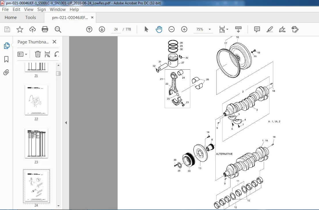 Daewoo Doosan excavator Solar 500LC-V parts manual Serial Number 1001 and Up - PDF DOWNLOAD - Image 3