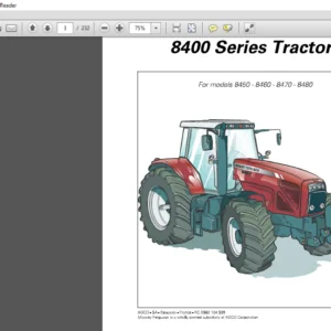 Massey Ferguson 8400 Series 8450 8460 8470 8480 Tractors Operator Instruction Manual  - PDF DOWNLOAD