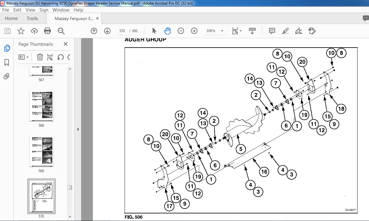 Massey Ferguson EU Harvesting 9250 DynaFlex Draper Header Service ...