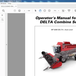 Massey Ferguson EU Harvesting 9280 DELTA Combine Series Operator’s Manual – PDF DOWNLOAD