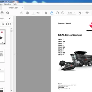 Massey Ferguson EU Harvesting IDEAL Series Combine 7 7PL 7T 8 8PL 8T 9 9PL 9T Operator’s Manual