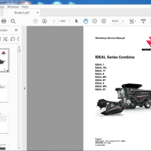 Massey Ferguson EU Harvesting IDEAL Series Combine 7 7PL 7T 8 8PL 8T 9 9PL 9T Service Manual – PDF
