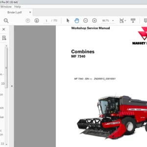 Massey Ferguson EU Harvesting MF 7340 Combines Workshop Service Manual – PDF DOWNLOAD