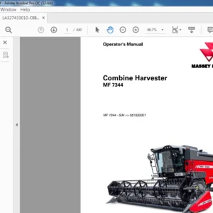Massey Ferguson EU Harvesting MF 7344 Combine Operator’s Manual – PDF DOWNLOAD