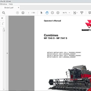 Massey Ferguson EU Harvesting MF 7345 S – MF 7347 S Operator’s Manual – PDF DOWNLOAD
