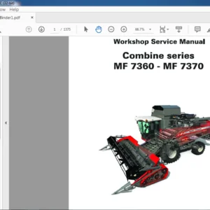 Massey Ferguson EU Harvesting MF 7360 – MF 7370 Combine Series Service Manual – PDF DOWNLOAD
