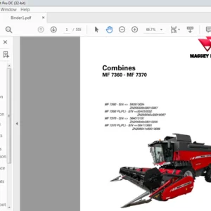 Massey Ferguson EU Harvesting MF 7360 – MF 7370 Combines Operator’s Manual – PDF DOWNLOAD