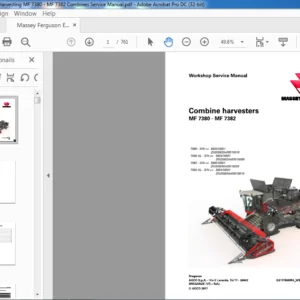 Massey Ferguson EU Harvesting MF 7380 – MF 7382 Combines Service Manual – PDF DOWNLOAD