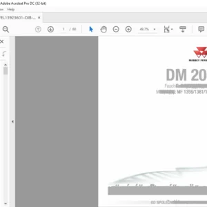 Massey Ferguson EU Hay Equipment DM 204 Mower Operator’s Manual – PDF DOWNLOAD