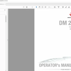 Massey Ferguson EU Hay Equipment DM 254 FK Disc Mower Operator’s Manual – PDF DOWNLOAD