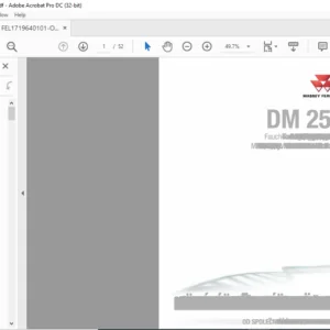 Massey Ferguson EU Hay Equipment DM 254 FP FP-S Disc Mower Operator’s Manual – PDF DOWNLOAD