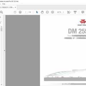 Massey Ferguson EU Hay Equipment DM 255-P Disc Mower Operator’s Manual – PDF DOWNLOAD
