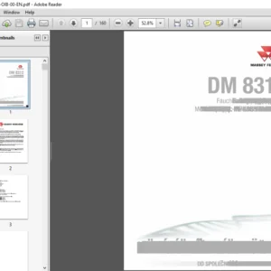 Massey Ferguson EU Hay Equipment DM 8312 EL-TL-KCB RCB Disc Mower Operator’s Manual – PDF DOWNLOAD